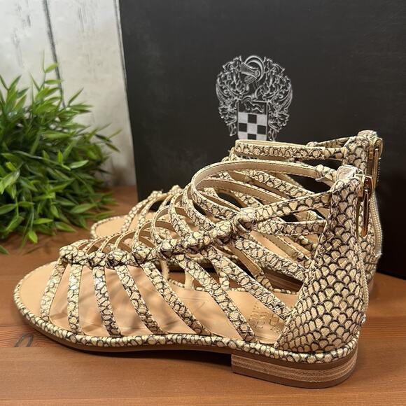 Vince Camuto Lendrila Leather Gladiator Sandals Size 6.5 - Picture 7 of 12